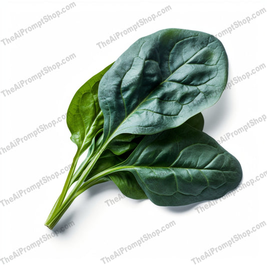 AI Midjourney Prompt for Food - B326s -  Solitary Spinach Bundle