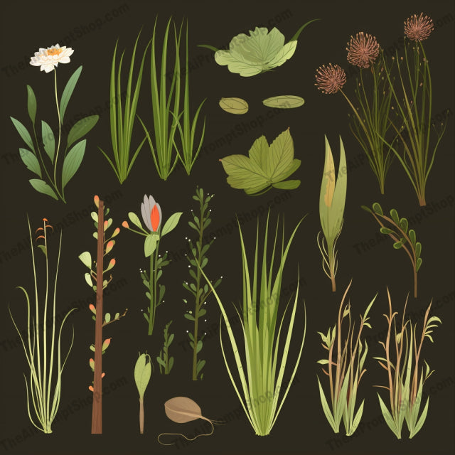 AI Midjourney Prompt for Aquatic Plants Collection