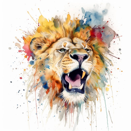 AI Midjourney Prompt for Joyful Chaos Animal Watercolor
