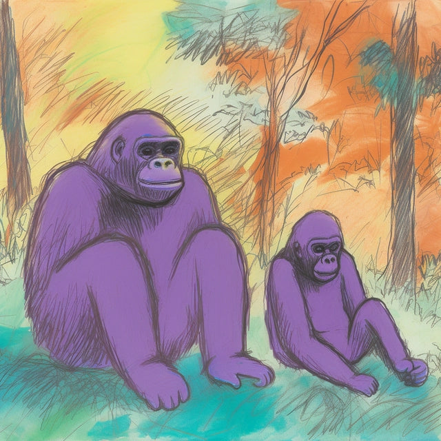 AI Midjourney Prompt for Storybook Illustrations - Child Drawing of Animals