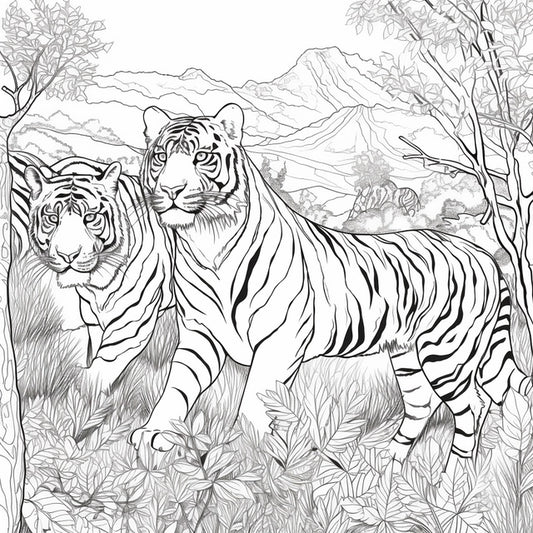 AI Midjourney Prompt for Countryside Graphic Animal Coloring