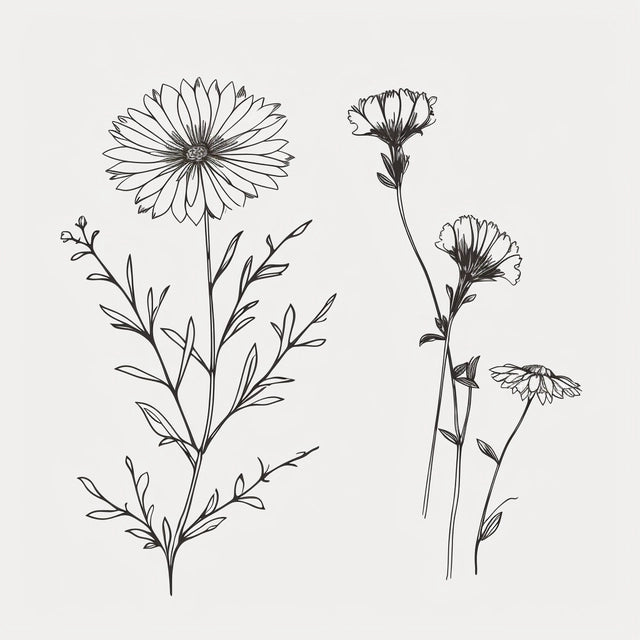 AI Midjourney Prompt for Minimalist Wild Flower Studies