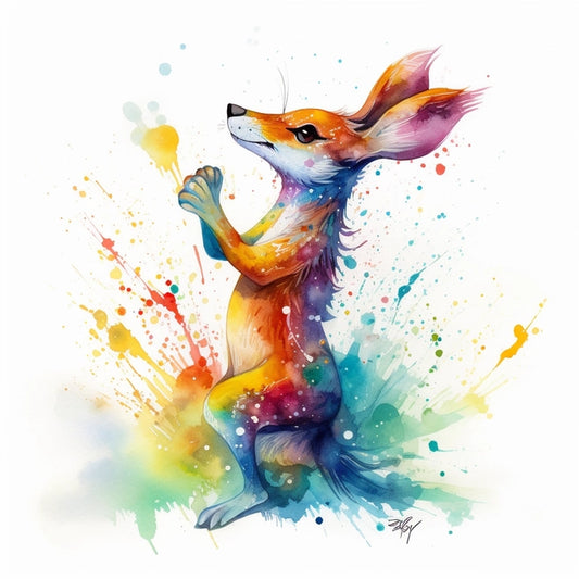 AI Midjourney Prompt for Energetic Animal Illustration