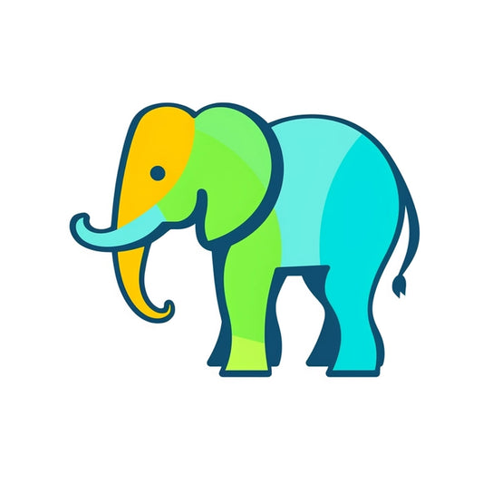 AI Midjourney Prompt for Line Vector Animals in Bold Colors