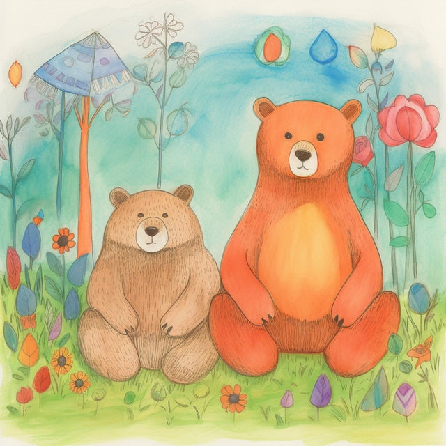 AI Midjourney Prompt for Storybook Illustrations - Child Drawing of Animals