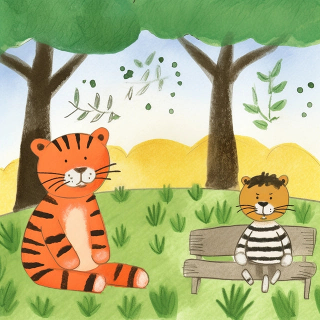 AI Midjourney Prompt for Storybook Illustrations - Child Drawing of Animals
