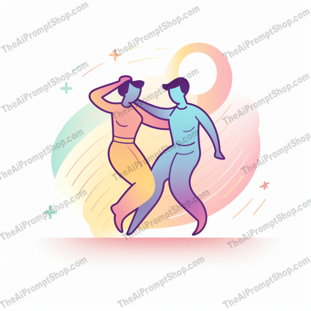 AI Midjourney Prompt for Dancing Couple Icon