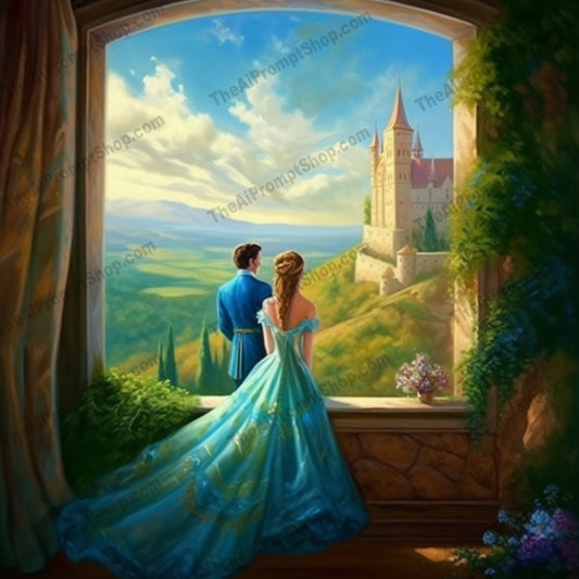 AI Midjourney Prompt for C79 - Storybook Illustrations - Castle Romance Vista