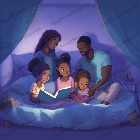 AI Midjourney Prompt for C9 - Storybook Illustrations - Cozy Bedtime Reading