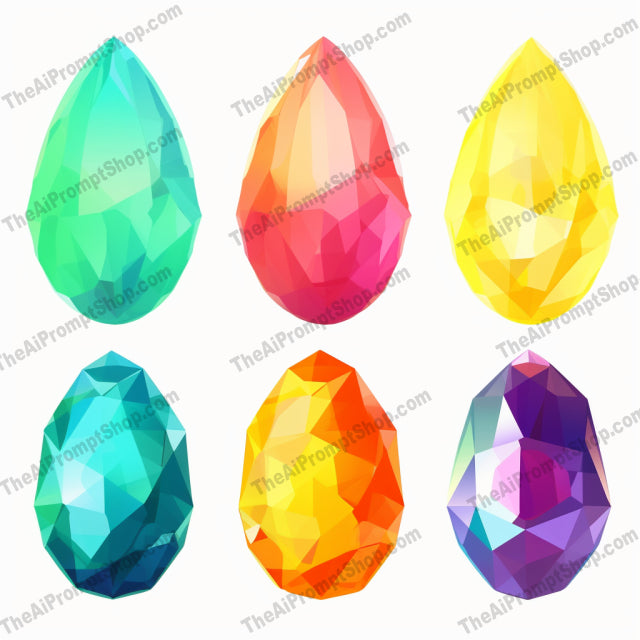 AI Midjourney Prompt for Sparkling Gemstone Easter Eggs