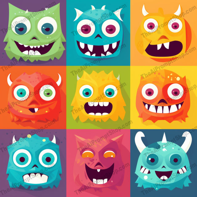 AI Midjourney Prompt for Cute Monster Expressions