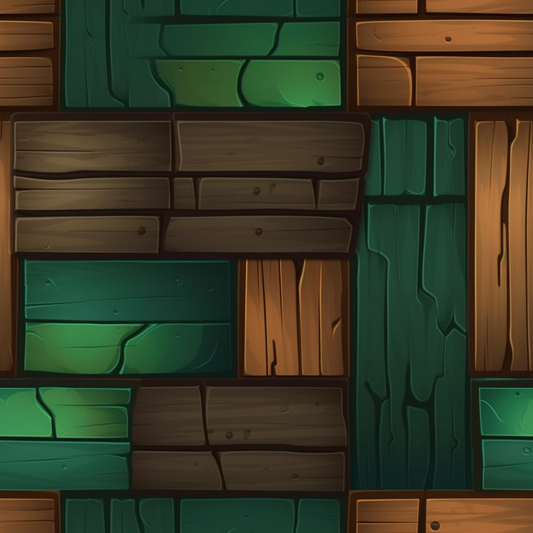 AI Midjourney Prompt for Pattern - Hand-Painted Wooden Wall Game Texture