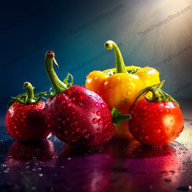 AI Midjourney Prompt for Food - B339s -  Sunlit Vegetables