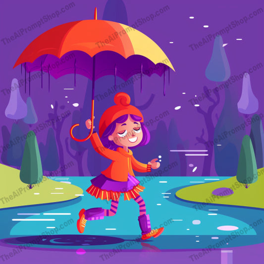 AI Midjourney Prompt for C241 - Storybook Illustrations - Rainy Day Playtime