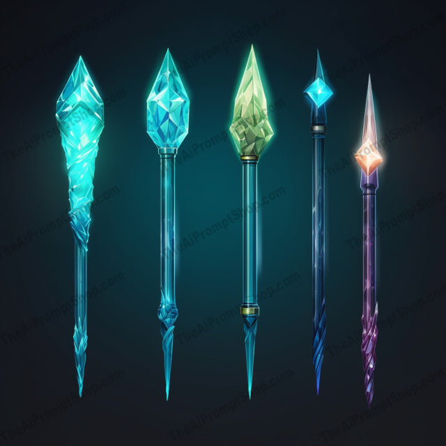 AI Midjourney Prompt for Luminous Brushwork Magic Wand Set