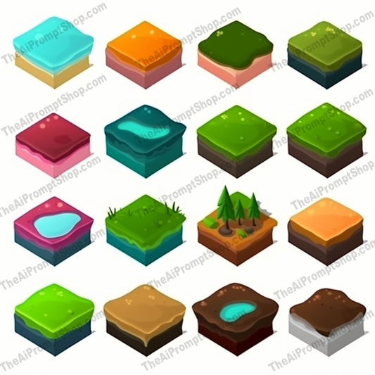 AI Midjourney Prompt for Isometric Land Surface Art