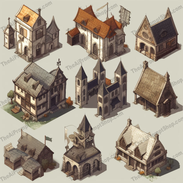 AI Midjourney Prompt for Isometric Fantasy Landscapes