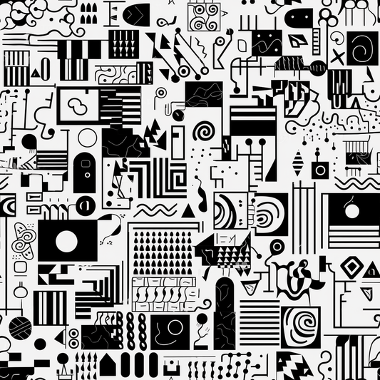 AI Midjourney Prompt for Patterns - Black & White Pattern