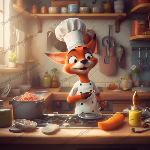 AI Midjourney Prompt for Adorable Chef Animation