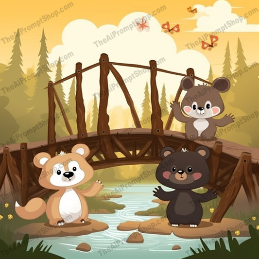 AI Midjourney Prompt for C181 - Storybook Illustrations - Bridge Buddies