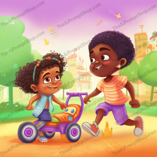 AI Midjourney Prompt for C216 - Storybook Illustrations - Baby Care Games