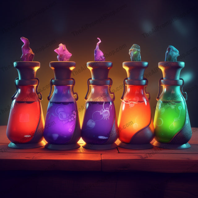 AI Midjourney Prompt for Witchy Art Bottles