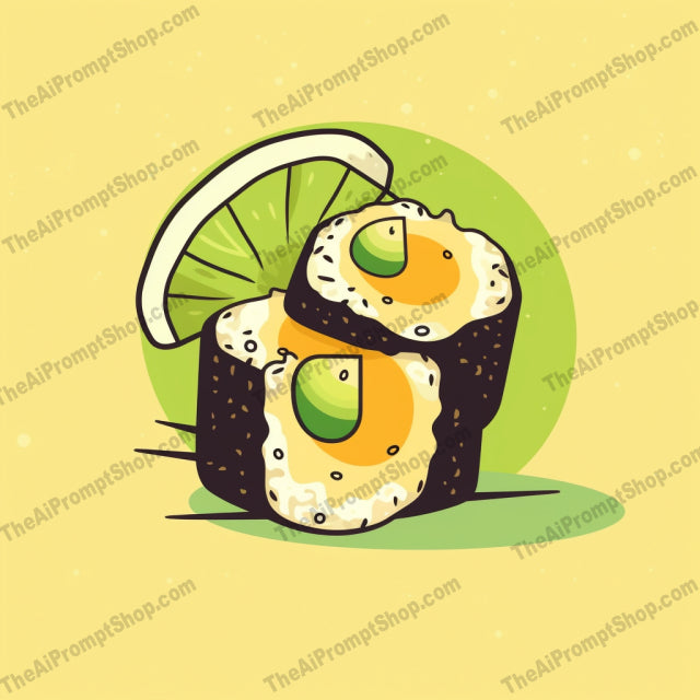 AI Midjourney Prompt for Kiwi Sushi Cartoons