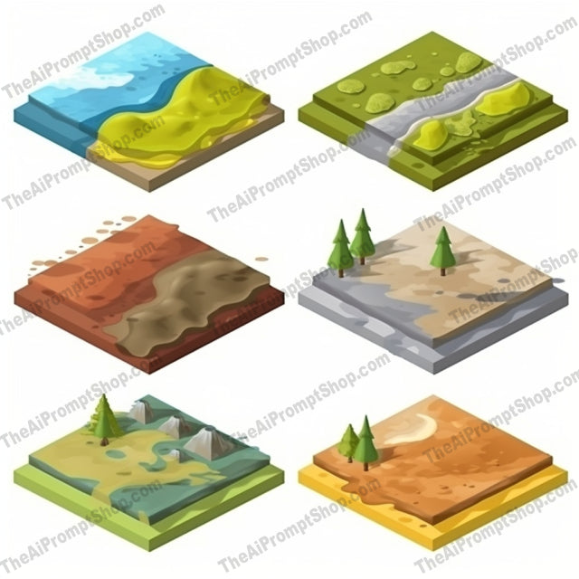 AI Midjourney Prompt for Isometric Land Surface Art