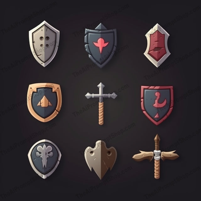 AI Midjourney Prompt for Interactive Warrior Icons