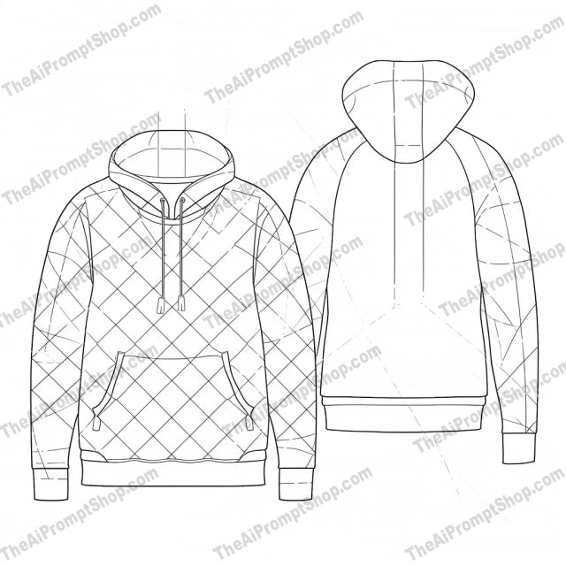 AI Midjourney Prompt for Elegant Hoodie Template