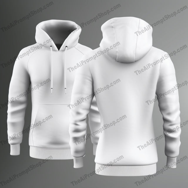 AI Midjourney Prompt for High Resolution White Hoodie