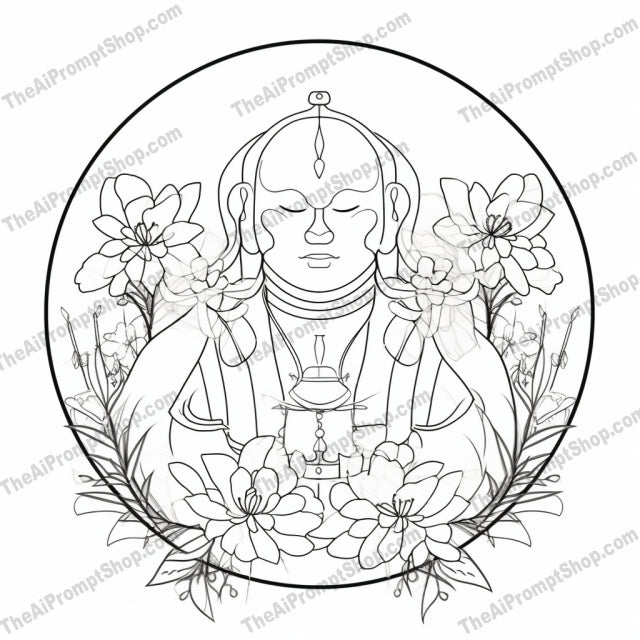 AI Midjourney Prompt for Inspired Coloring Book