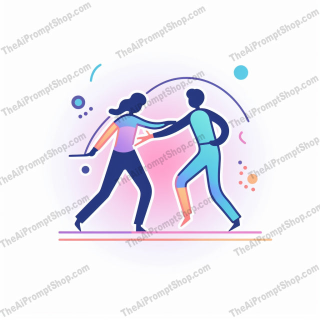 AI Midjourney Prompt for Dancing Couple Icon