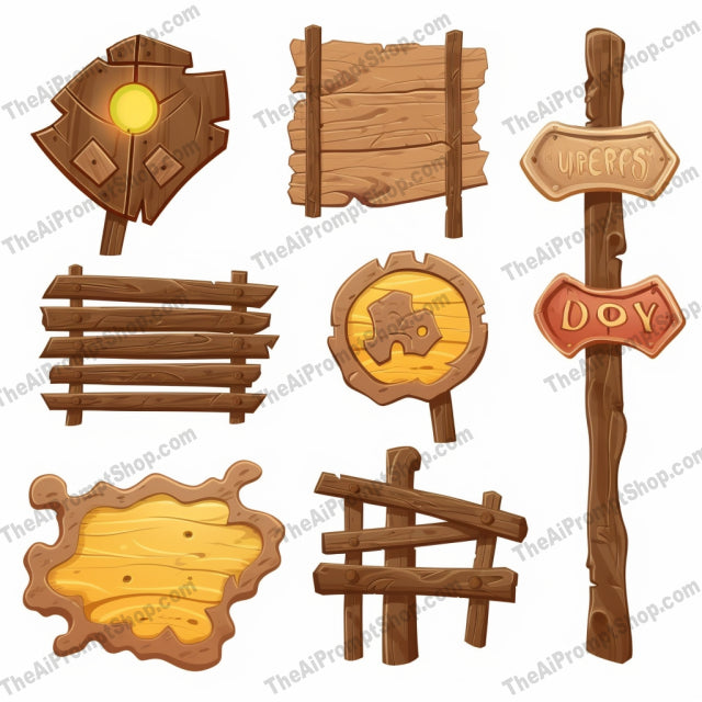 AI Midjourney Prompt for Outdoors Wooden Signs