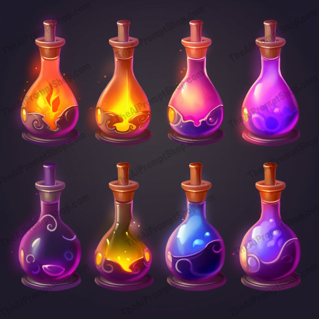 AI Midjourney Prompt for Dark Fairytale Potion Collection