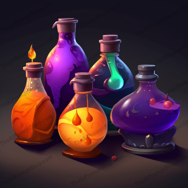 AI Midjourney Prompt for Colorful Bottle Styles