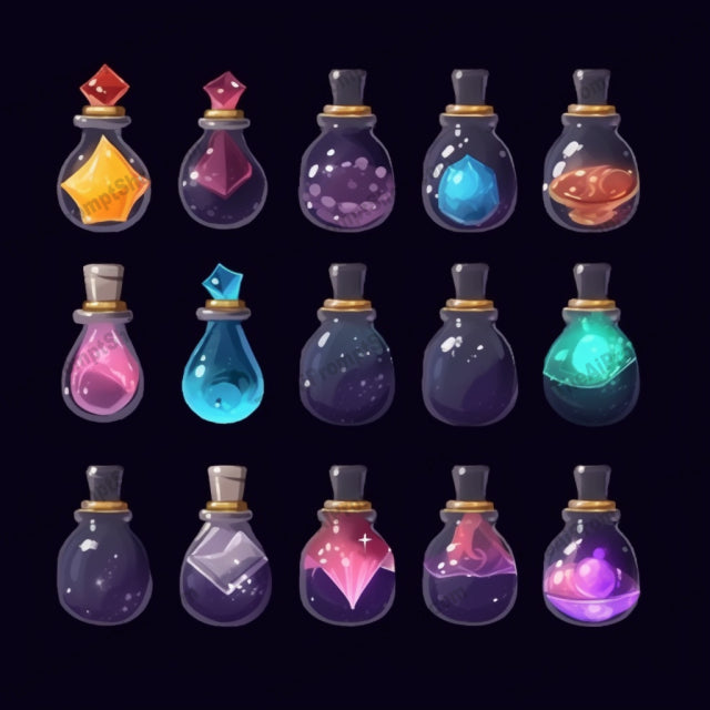 AI Midjourney Prompt for Sailor Moon Style Magic Bottles