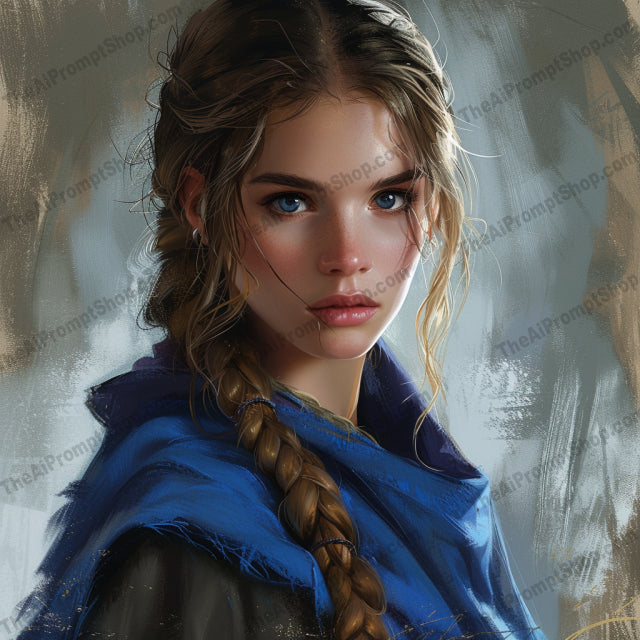 Mystical Blue Cloaks AI MidJourney Image Prompt, Character Art, 4224