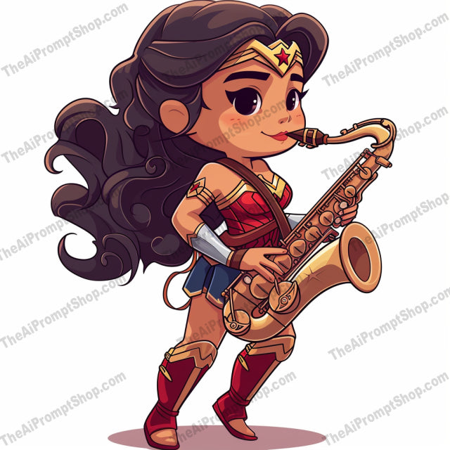 Superhero Symphony AI MidJourney Image Prompt, Character Art, 4253