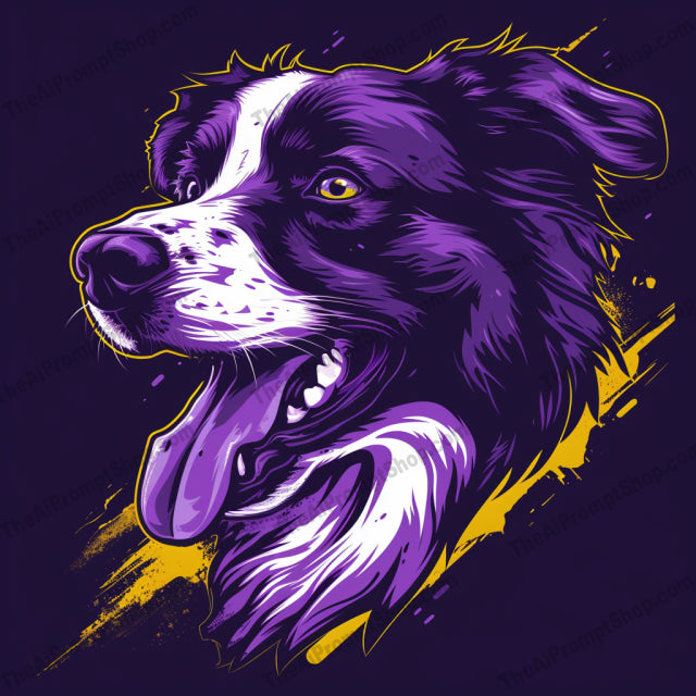 Neon Canine Spirit MidJourney Image Prompt, Character Art, 4189