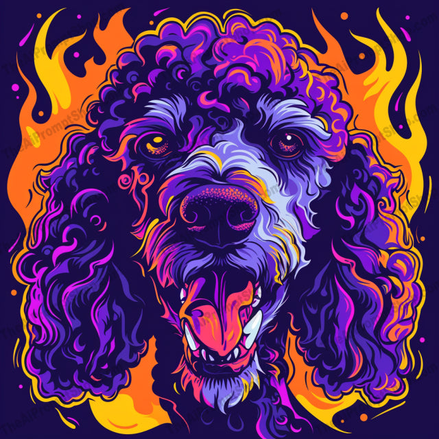 Neon Canine Spirit MidJourney Image Prompt, Character Art, 4189