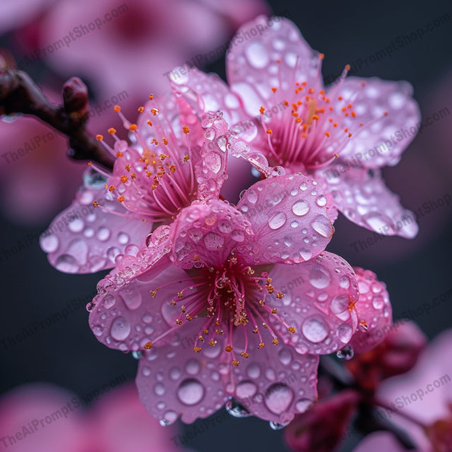 Dew-kissed Blooms AI MidJourney Image Prompt, Food, 4264chat gpt, chat gpt prompts, chatgpt, chatgpt prompts, Delicate droplets, Dew on flowers, Dewy blossoms, Floral art, Floral dew, Garden freshness, Lush florals, Macro beauty, Macro flower photography, midjourney, Morning dew, Nature's beauty, Nature's jewels, Petal close-up, Petal perfection, Rain-kissed flowers, Refreshing flora, Serene nature, Tranquil blooms, Vibrant petals, Water droplets