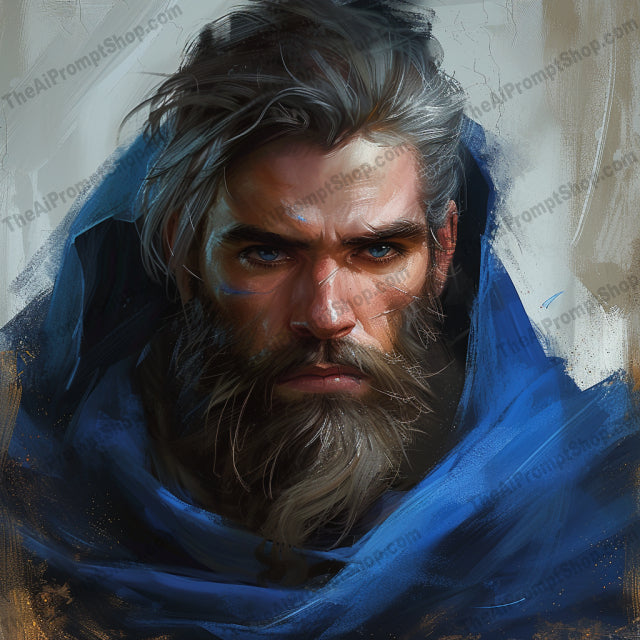 Mystical Blue Cloaks AI MidJourney Image Prompt, Character Art, 4224