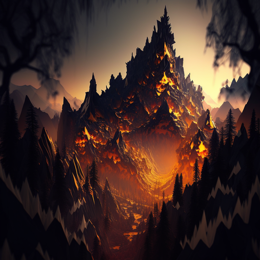 AI Midjourney Prompt for Fractal Peaks