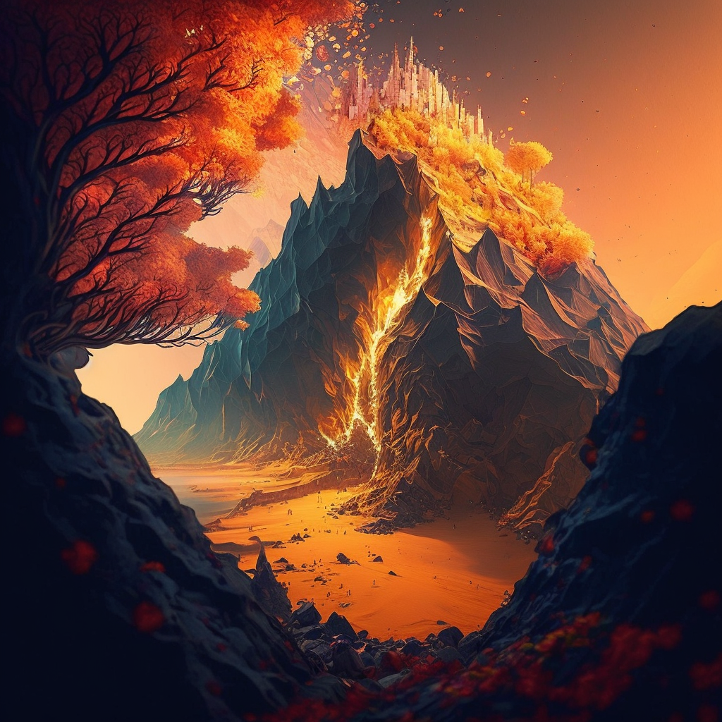 AI Midjourney Prompt for Luminous Cliffside Sanctuary