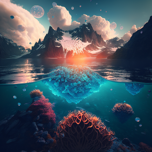 AI Midjourney Prompt for Coral Seascape