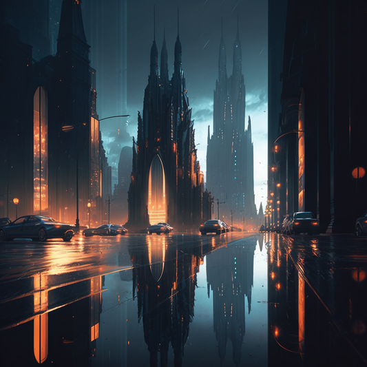 AI Midjourney Prompt for Towering Skyline