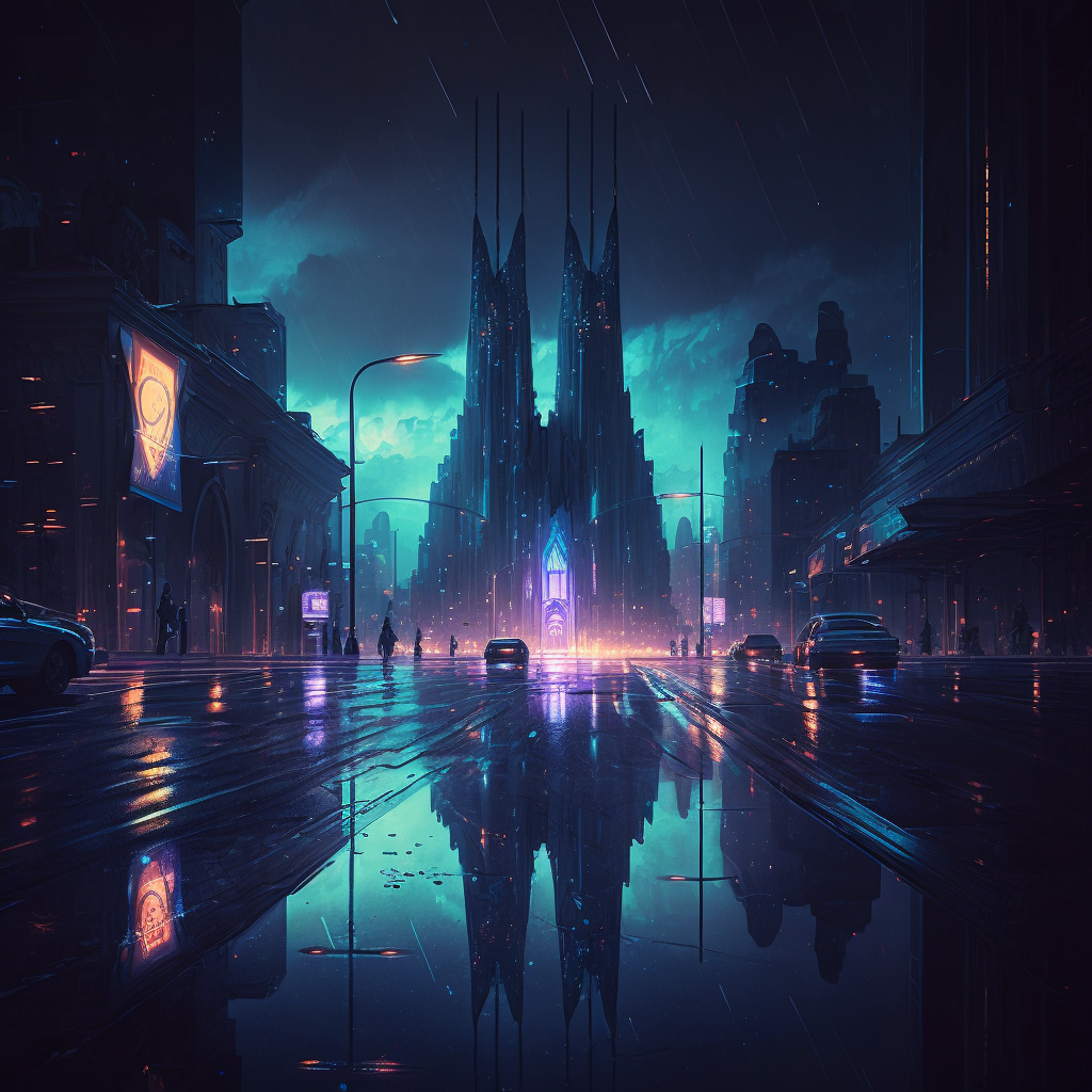 AI Midjourney Prompt for Towering Skyline