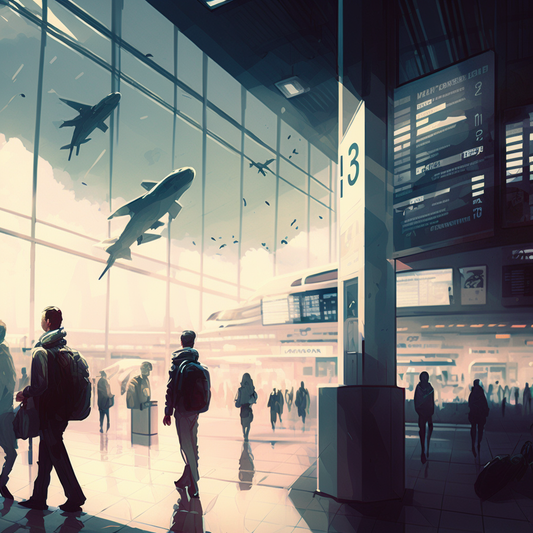 AI Midjourney Prompt for Futuristic Airports