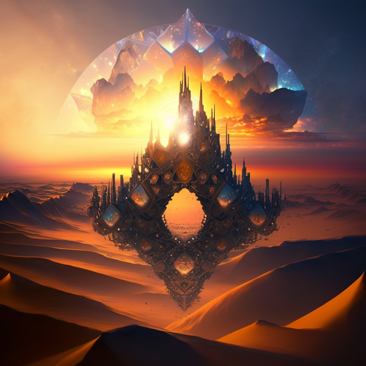 AI Midjourney Prompt for Sky Kingdom at Sunset